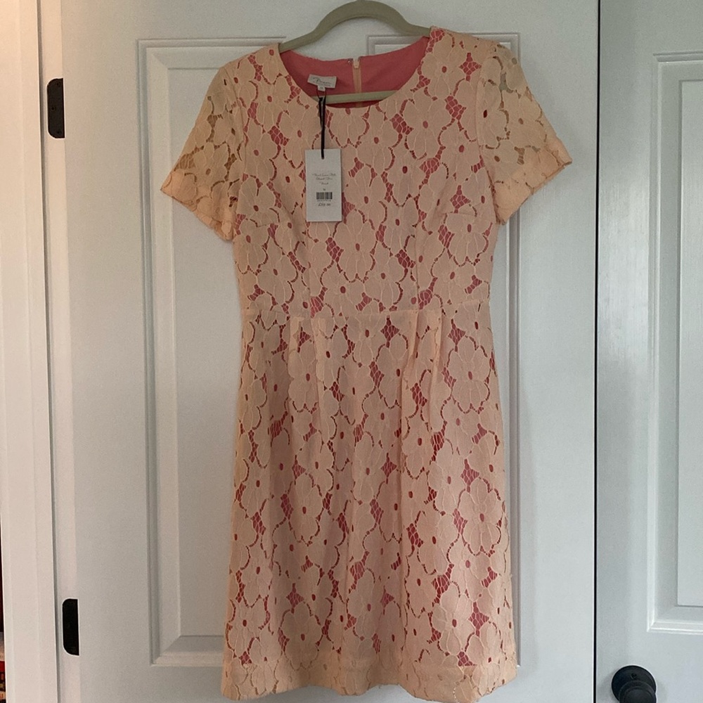 Peach lace dress